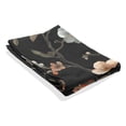 thumbnail image 5 of Yayeee Tapestry Wall Hanging for Bedroom 90" x 60" Living Room Home Wall Art Decor, Black Flowers, 5 of 7