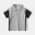 thumbnail image 2 of Kids Polo Shirts Boys Boys Short Sleeve Shirts Boys Color Block Shirts Boys Shirt for Boys 6-7 Years, 2 of 3