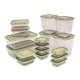 thumbnail image 1 of 17 paneras con tapa, cajas para pasteles, contenedores transparentes de PP para almacenar alimentos. Verde claro, 1 of 9