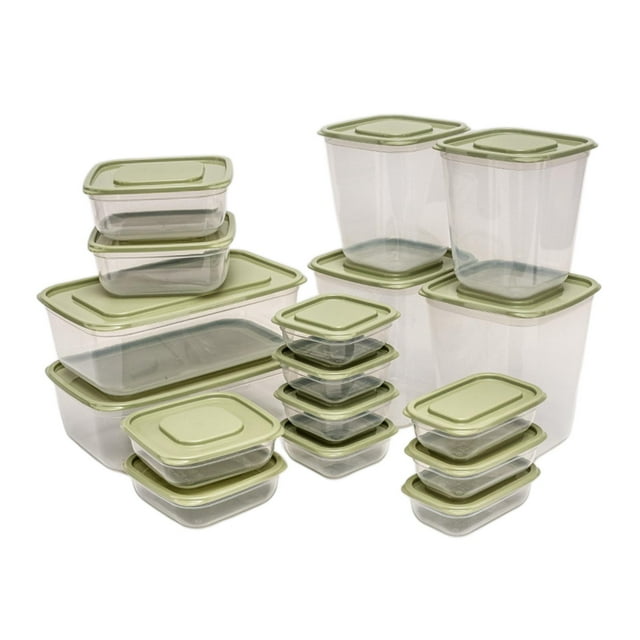 17 piezas de caja de pan, contenedor de pan hermético, soporte para pan para conservar el sabor Verde claro