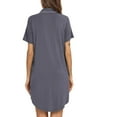 thumbnail image 5 of LIIPEE Pajama Nightgown For Women Sleepwear Short/Long Sleeve Tops Button Down Nightwear Tops Boyfriend Sleep Shirts Nightdress Stylish Homewear, 5 of 5