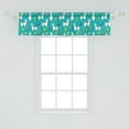 thumbnail image 2 of Llama Window Valance, Mexican Camels Along Floral Cactus Plants Succulent Desert Animals, Curtain Valance for Kitchen Bedroom Decor with Rod Pocket, 54" X 12", Turquoise White, by Ambesonne, 2 of 3