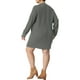 thumbnail image 3 of GRACE & GRANDEUR Vestido de Suéter de Talla Grande para Mujeres, Suéter de Manga Larga, Vestidos Cortos de Suéter, Ejército 4X Gris, 3 of 7