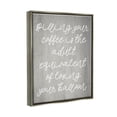 thumbnail image 3 of Stupell Industries Spilling Your Coffee Funny Graphic Art Luster Gray Floating Framed Canvas Print Wall Art, Design by Lil' Rue, 3 of 6