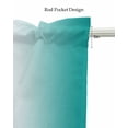 thumbnail image 5 of Aqua White Ombre Kitchen Valances for Windows Farmhouse Linen Window Valance Curtain for Living Room Window Treatment Gradient Abstract Minimalist Aesthetic Valance Rod Pocket Topper, 42 x 12 Inch, 5 of 6