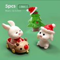 thumbnail image 1 of Adornos en miniatura para árbol de Navidad, estatuilla de reno, alce, Papá Noel, alce, decoración del hogar, Año Nuevo, caja de regalo de Navidad, 1 of 4