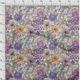 thumbnail image 4 of oneOone Cotton Poplin Medium Purple Fabric Florals Sewing Fabric By The Yard Printed Diy Clothing Sewing Supplies 42 Inch Wide, 4 of 6