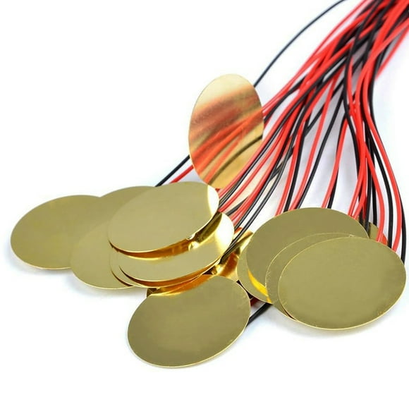 15pcs Piezo Pickup 35mm Piezo Amplifiers Discs Piezo Disc Transducer Contact Microphone Trigger Sound Sensor