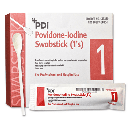 - PDI PVP Iodine Swabstick S41350 Box of 50