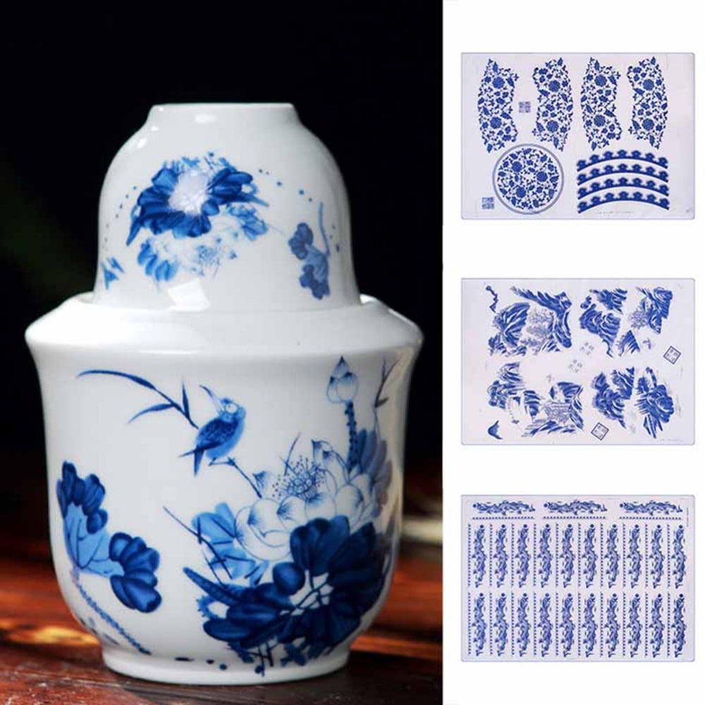 3Pcs Ceramic Decals Pottery Ceramics Clay Transfer Paper Glaze