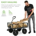 thumbnail image 6 of Best Choice Products Heavy-Duty Steel Garden Wagon Lawn Utility Cart w/ 400lb Capacity, Removable Sides, Handle - Gray, 6 of 8