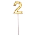 thumbnail image 1 of VONKY Birthday Cake Digital 0-9 Candle Party Celebration Cupcake Cakes Decorations Topper Home Craft Accessories Gift Number 2, 1 of 6