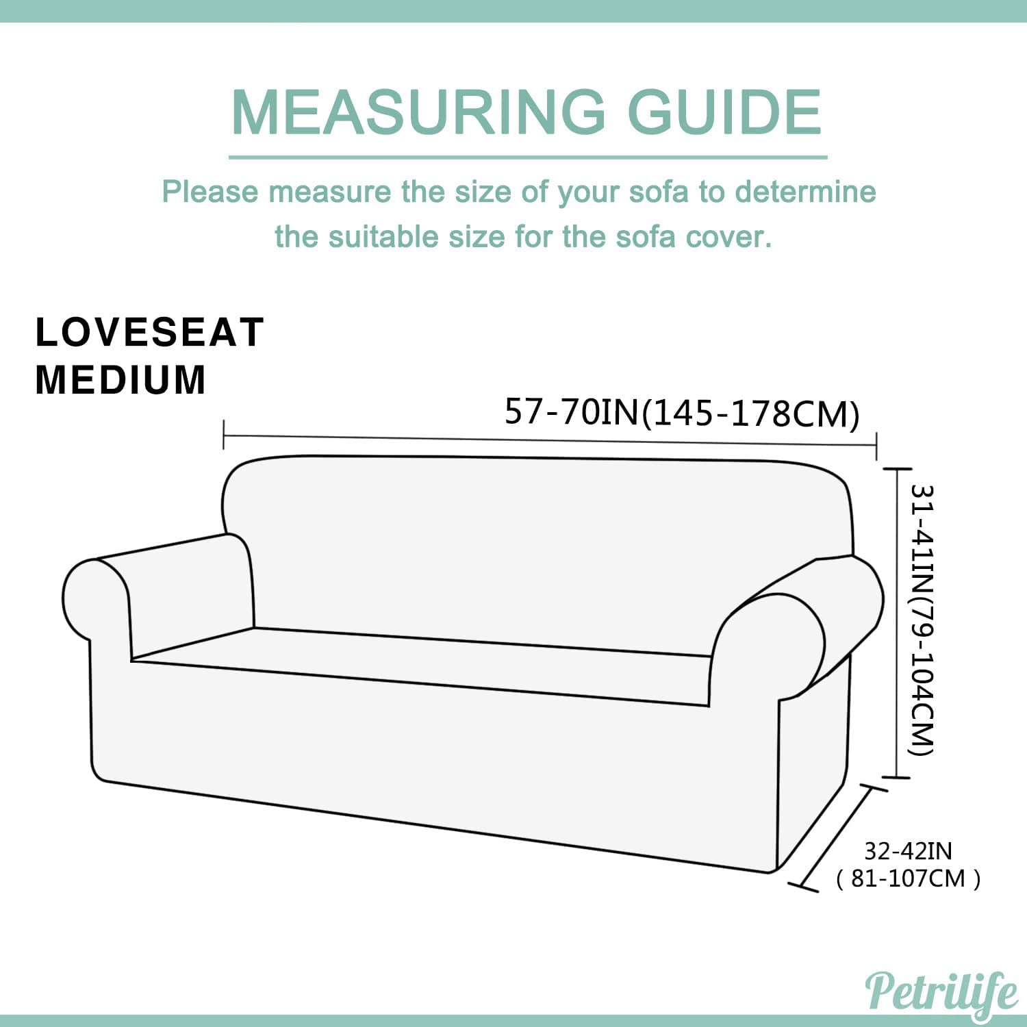 Yumcute Waterproof Sofa Cover Stylish Stretch  Sofa Cover High Stretch Couch Slipcover Super Soft Fabric Couch Covers M Grey