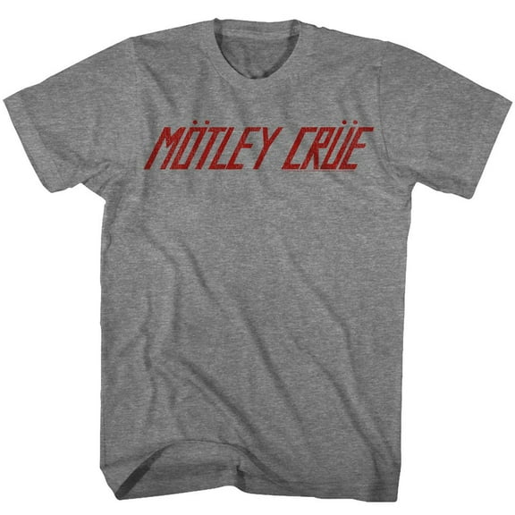Motley Crue Logo Graphite Heather Adult T-Shirt