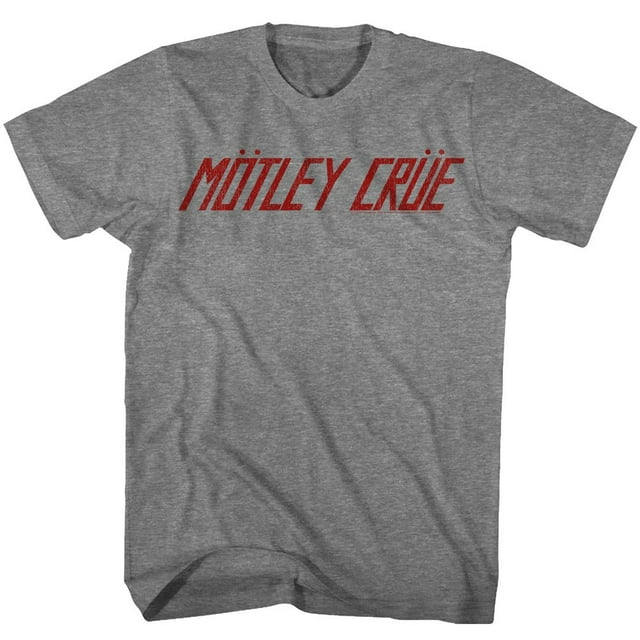 Motley Crue Logo Graphite Heather T-Shirt Adulte