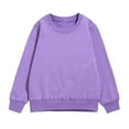 thumbnail image 5 of Mlzmgr Boys Girls Crewneck Sweatshirts Kids Fall Winter Fleece Drop Shoulder Pullover Solid Color, 5 of 5