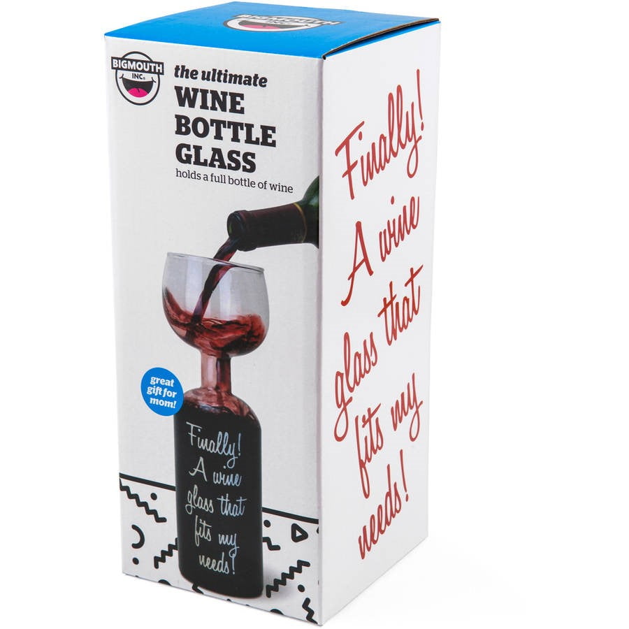 NIB Big Mouth Inc Ultimate Wine Bottle Glass Fit Entire Bottle of Wine 