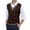 363#Coffee, variant on Sweater Vest Men V Neck Casual Sleeveless Pullover Striped Cable Knit Business Casual Tops Fall Winter College Style Sweaters Black L