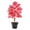 B, variant on Artificial Potted Caladium Plant with Lifelike Green Leaves, Ornament Plants Simulated Potted Bonsai Decoration Tree Leaf Garden Floor Home Room