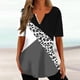 thumbnail image 3 of Gibobby Blusa Casual de Mujer Camisas verano para mujer, camisetas manga corta con cuello en V estampado 2023, camisetas con estampado floral, tú(Negro,G), 3 of 4