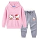 thumbnail image 2 of Hello Kitty-suéter con capucha para niña, suéter informal, pantalones, traje de manga larga cómodo de algodón de dos piezas, novedad, 2 of 5