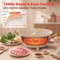 thumbnail image 7 of SENSCHEF TWIN™ Electric Hot Pot with Divider | Ceramic Nonstick Pot | EvenHeat Cast Aluminum Body | 1500W Fast Heating | Dual-Flavor Shabu Shabu Pots | 1-Yr Warranty | Ceramic Apricot, 7 of 7