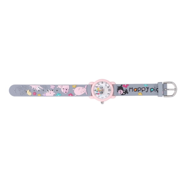 3D Cartoon Watch Toys, Waterproof Watches Toy Pig Decoration Clear Scale With 3 To 8 Years Old Boy For Home Grey