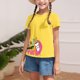 thumbnail image 3 of Gibobby Blusas Elegantes Mamá, la camisa para niños pequeños, niñas, último nervio, regalo del día de las madres, camisa de moda sólida para niños, camiseta para niños（Amarillo， 11-12 Años), 3 of 5