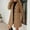 Coffee, variant on Winter Coat for Women Stand Collar Single Pea Coat Mid-Long Outwear with Pocket,Women's Fall Winter Elegant Single Long Wool Coat Overcoat