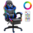 thumbnail image 1 of Silla Gaming Con Reposapies Y Luz Led Premium Gamer Titano  SGCRPLED01BL-B, 1 of 7