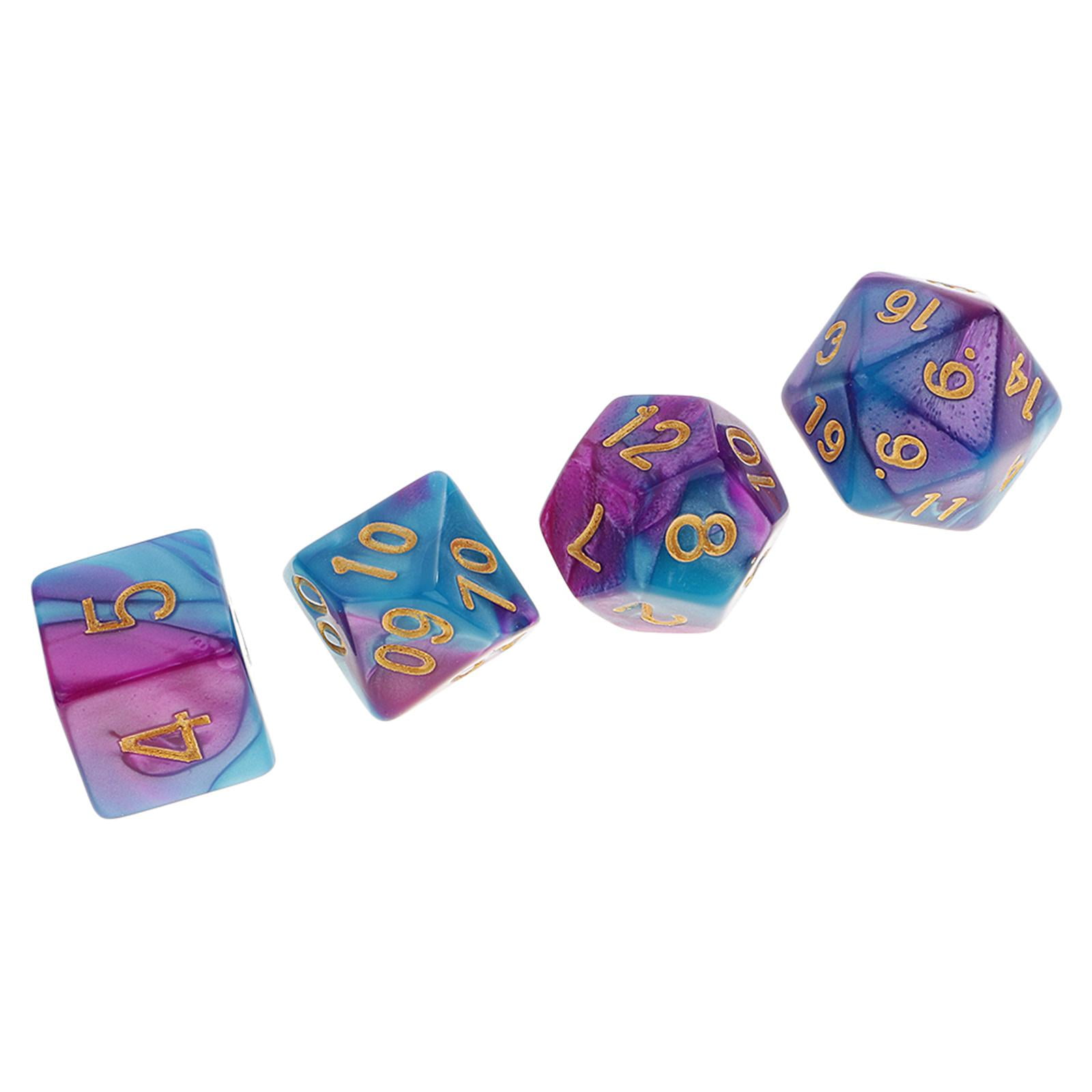 LeeQinersw 42pcs Polyhedral Dice Number Dice D4-D20 16mm + Black Bag for Role Playing Games 1
