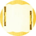 thumbnail image 1 of Ahgly Company Indoor Round Solid Yellow Modern Area Rugs, 3' Round, 1 of 4