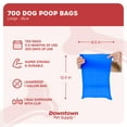 thumbnail image 3 of Downtown Pet Supply Dog Poop Bags with Free Poop Bag Holder, Blue, 700 Ct, 3 of 9