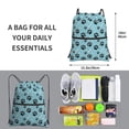 thumbnail image 2 of Naloa Cute Dog Footprints Drawstring Backpack String Bag Cinch Water Resistant for Gym Shopping Sport Yoga, 2 of 6