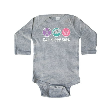 

Inktastic Surfing Eat Sleep Surf Gift Gift Baby Girl Long Sleeve Bodysuit