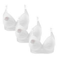 thumbnail image 1 of Timegard Bras for Women 3pc Wireless Full Support Adjustable Strap Print Breathable Comfy Daily Bras, 1 of 6