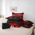 thumbnail image 6 of meiyoeat Red Sports Car 7Pcs Queen Bedding For Kids,Classic High Speed Games Bedding Comforter Set Queen For Boys,Black Reversible, 6 of 7