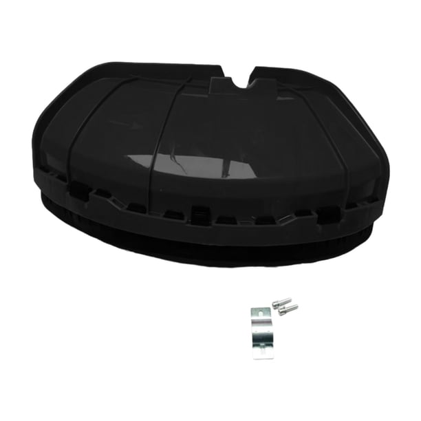 Protector de cortacésped fácil de instalar, cubierta para cortacésped de hilo, desbrozadora Negro