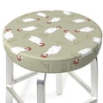 thumbnail image 3 of Fotbe Funny Chicken Stool Covers Round,Waterproof Round Bar Stool Covers Bar Chair Covers Washable Stool Cushion Slipcover for 12-14 Inch Chair-13 inch, 3 of 7