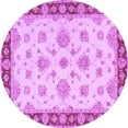 thumbnail image 1 of Ahgly Company Indoor Round Oriental Purple Traditional Area Rugs, 6' Round, 1 of 4