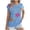 Blue, variant on VBVC Women's Floral Knit Sweater Tops,Ladies Cap Sleeve Pullover,Breathable Blouses For Women,White,S-XL