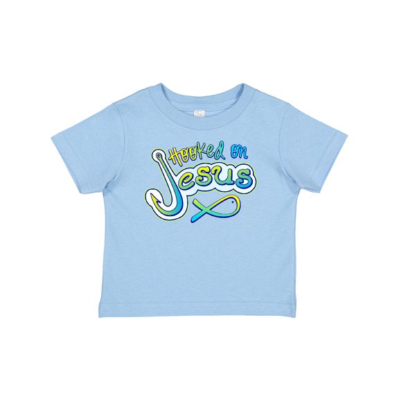 Inktastic Hooked on Jesus Christian Boys or Girls Baby T-Shirt