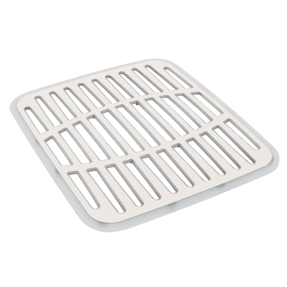 Spectrum Small Sink Mat Protector for Kitchen Sink with Raised Feet for Quick Drying and Water Flow, Soft Rubber Non Slip Surface Protects Dishes Glassware for Stainless Steel Sinks, Buttercream