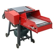 5-blade Hay Cutter Chaffcutter Grass Cutter Rod Cutting Machine with Conveyor Belt 500-1000kg/h 220V