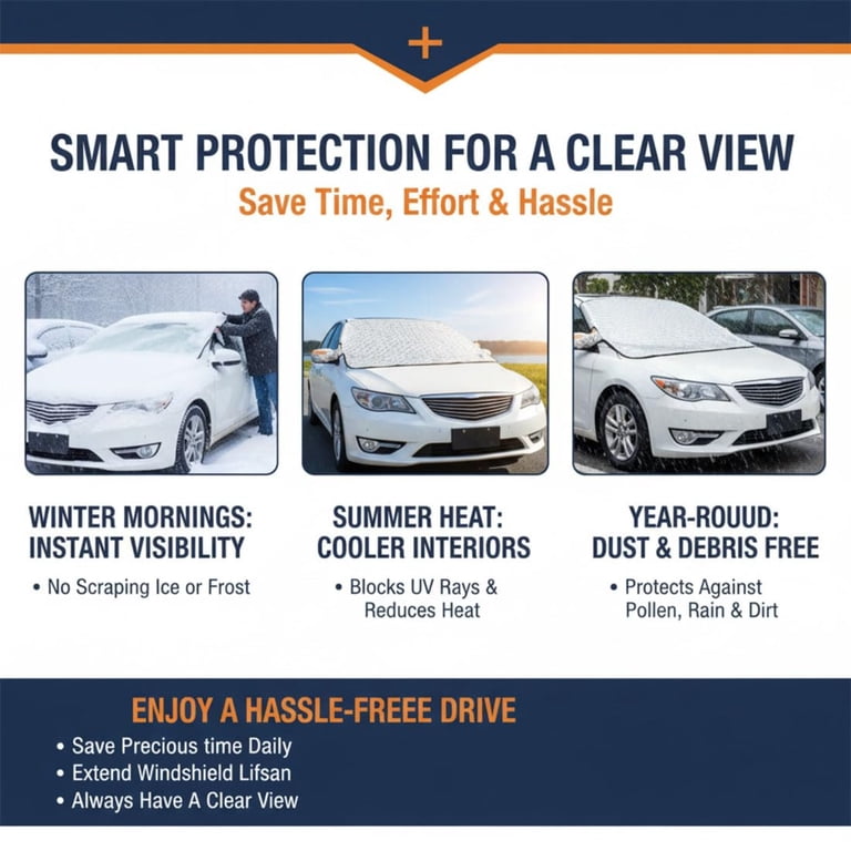 Car Windshield Protector Cover, Magnetic Windshield Cover, for Cars ...