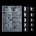 thumbnail image 3 of TISHITA 200 Pieces Square Half Cover French False Nails Set with Transparent, 3 of 8