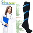 thumbnail image 4 of Mens, Womens 6 Pair Colorful Design Compression Socks. Striking Collection M/L, 4 of 4