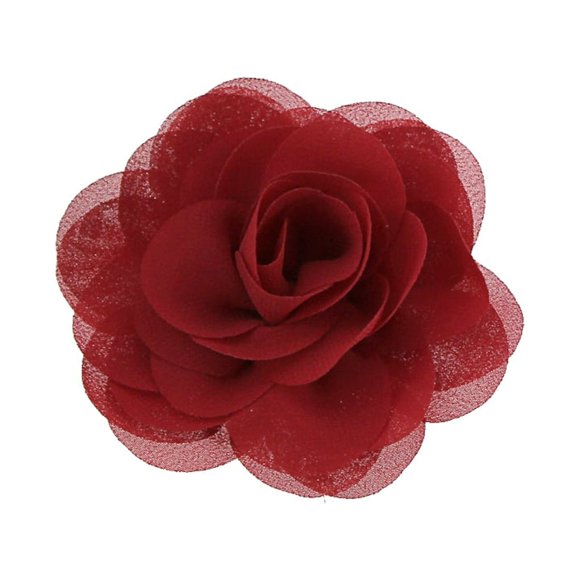 Inteprter Abalorios para perros, flor, perla, gasa, pajarita para gatos, banda elástica, suministros llamativos para mascotas, accesorios de Decoración rojo