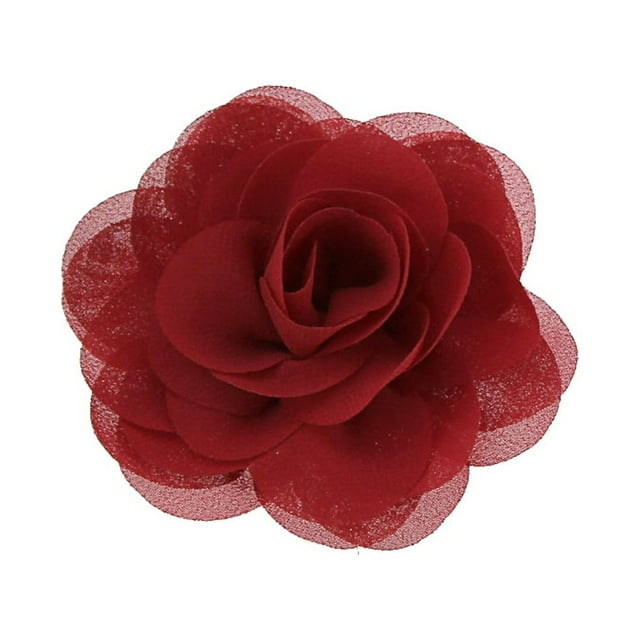 Inteprter Abalorios para perros, flor, perla, gasa, pajarita para gatos, banda elástica, suministros llamativos para mascotas, accesorios de Decoración rojo