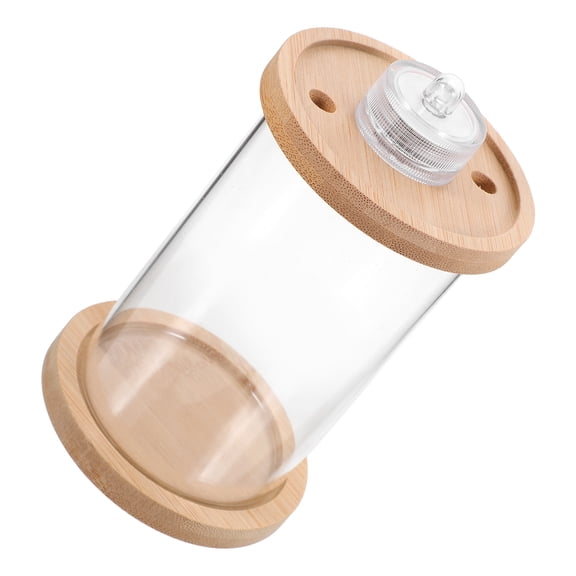 DEEPCRAFF Starter LED Aquarium Kit with Clear Glass and Stylish Pine Wood Base